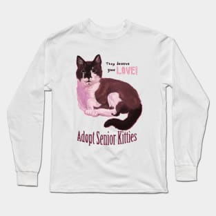 Adopt Senior Kitties Long Sleeve T-Shirt